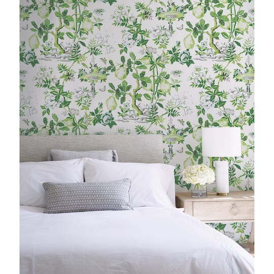 Wallpops Verdance Shantung Garden Scalamandre Self Adhesive Wallpaper